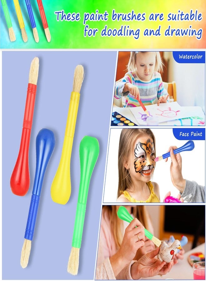 Larrel Paint Brushes, Children's Jumbo Art Brushes Set Washable Toddler Paint Brush Easy to Grip Round Paintbrushes for Children Preschool Encourage Writing Grip - Image 3